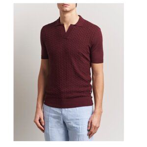 Orlebar Brown Burgundy Polo Shirt